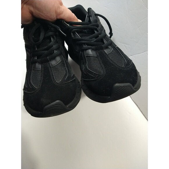 Fitville Woman 9EW Marco Black Lace up Sneakers Comfort Arch&Heel Support - Picture 3 of 11